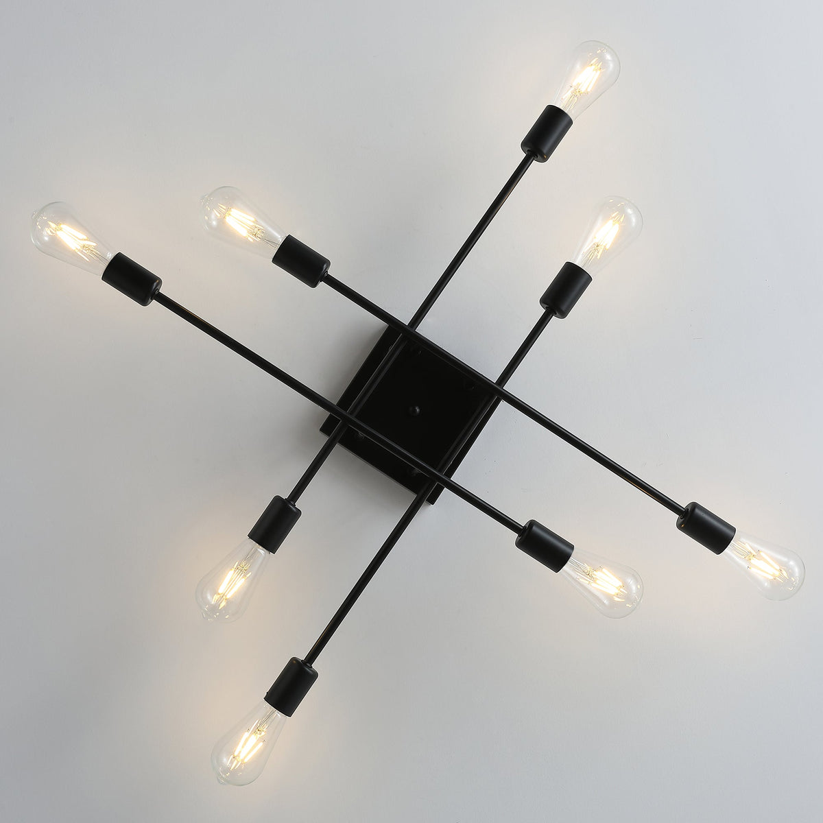 8-Lights Geometric Semi-Flush Mount Lighting