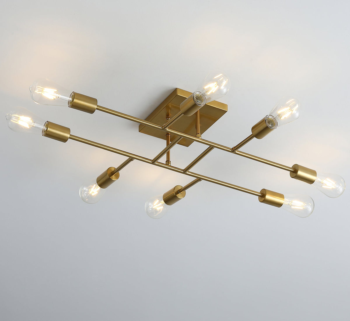 8-Lights Geometric Shape Semi-Flush Mount Lighting