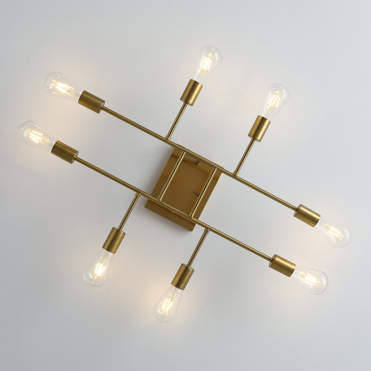 8-Lights Geometric Shape Semi-Flush Mount Lighting