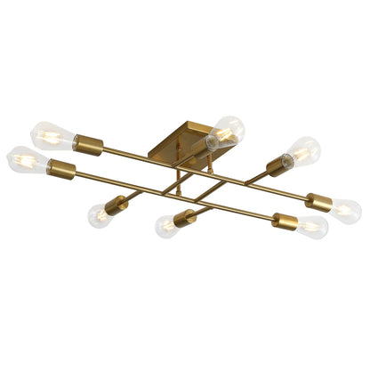 8-Lights Geometric Shape Semi-Flush Mount Lighting