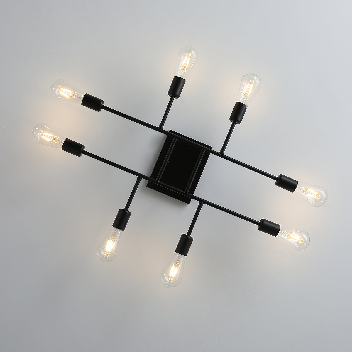 8-Lights Geometric Shape Semi-Flush Mount Lighting