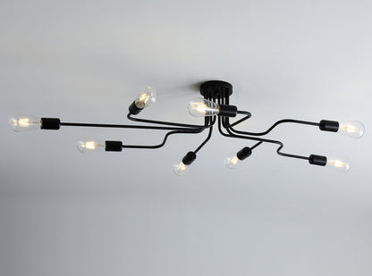 8-Lights Sputnik Semi-Flush Mount Lighting