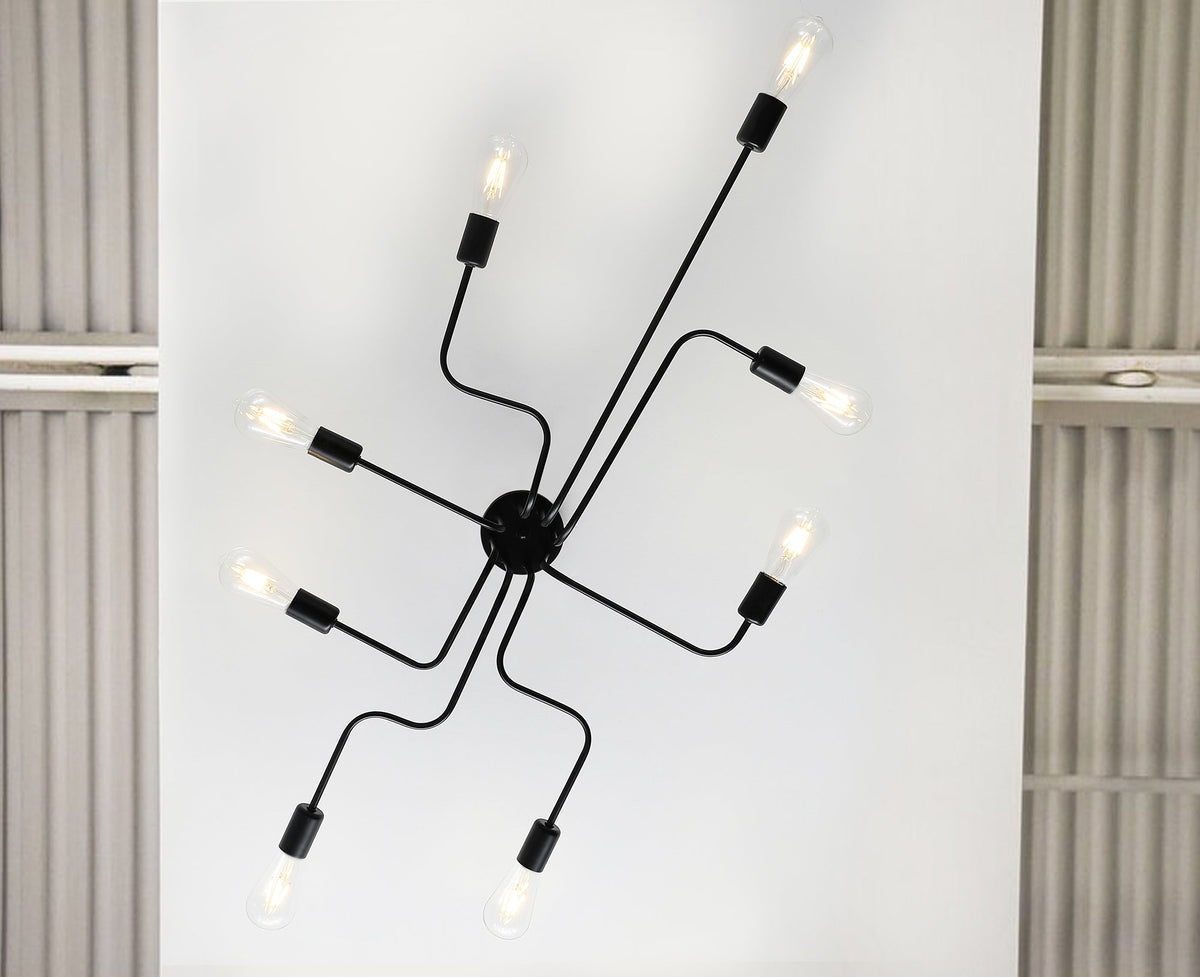 8-Lights Sputnik Semi-Flush Mount Lighting