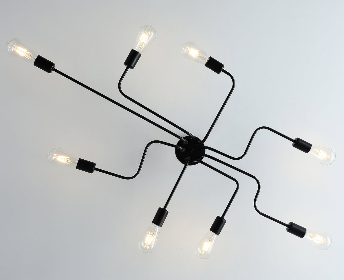 8-Lights Sputnik Semi-Flush Mount Lighting