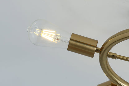 6-Lights Round Shape Semi-Flush Mount Lighting