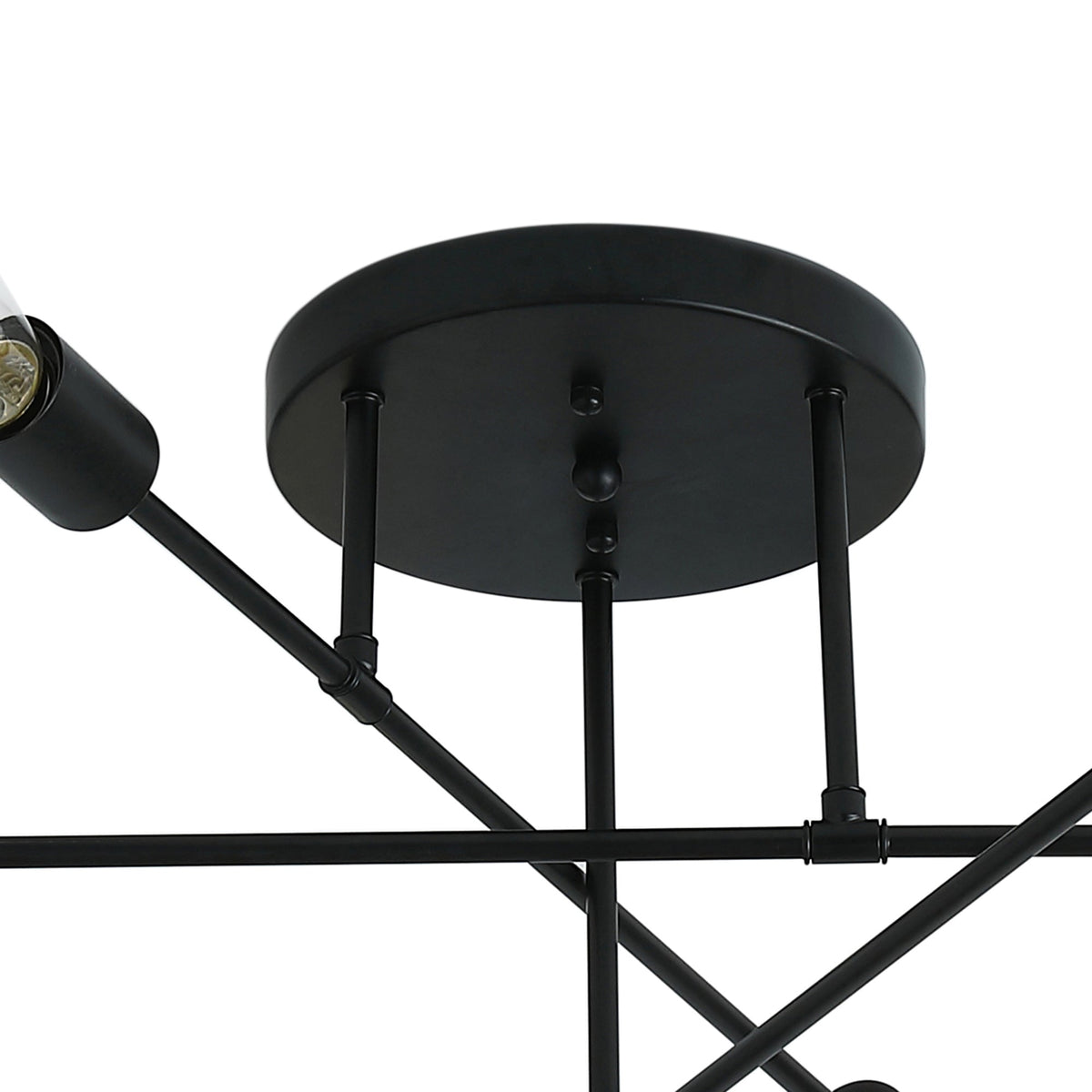 6-Lights Geometric Shape Semi-Flush Mount Lighting