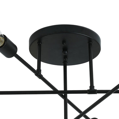 6-Lights Geometric Shape Semi-Flush Mount Lighting