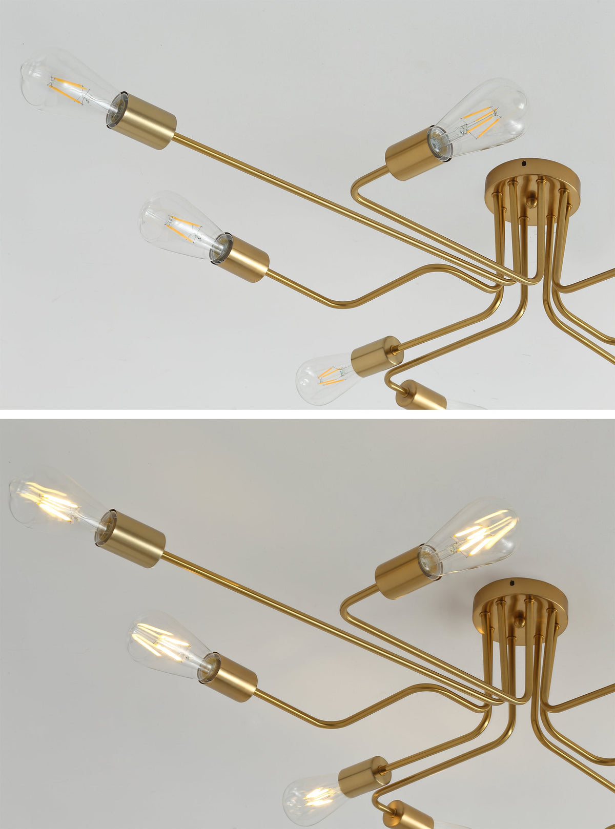 8-Lights Sputnik Semi-Flush Mount Lighting