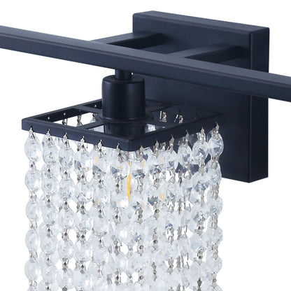 3-Lights & 4-Lights Crystal Square Design Vanity Lighting