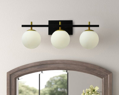 3-Lights Ball Shaded Vanity Lighting