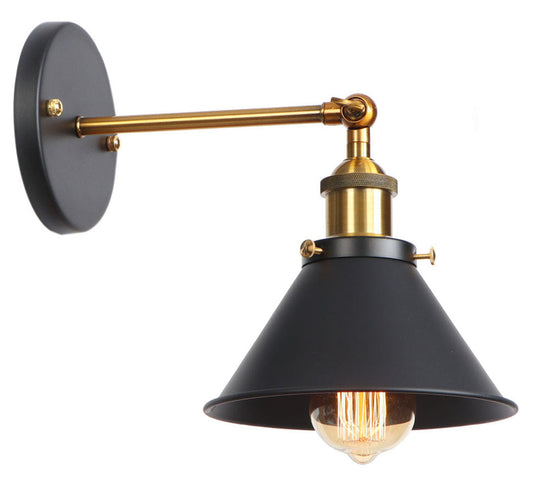 1-Light Antiqued Metal Frame Wall Sconces