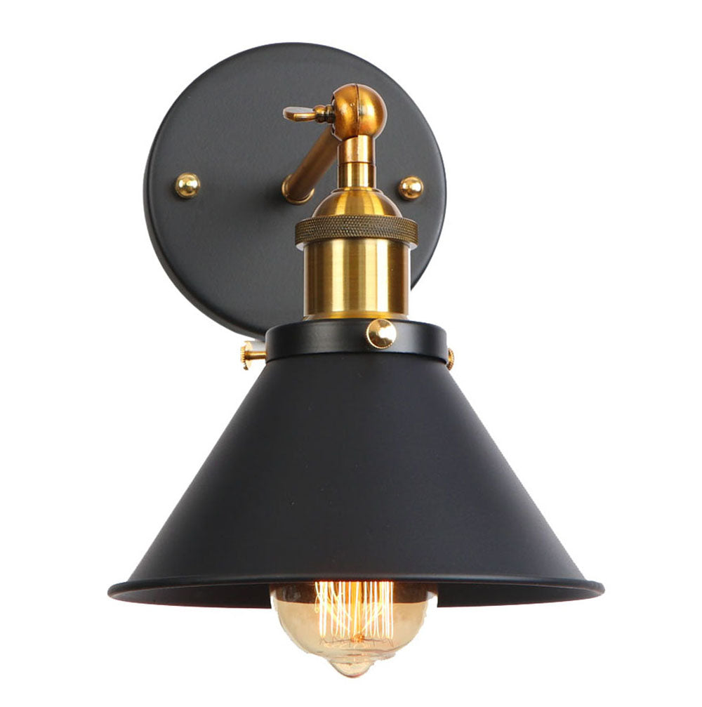 1-Light Antiqued Metal Frame Wall Sconces