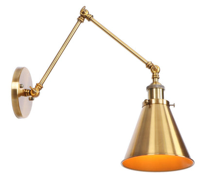 1-Light Metal Industrial Swing Arm Wall Sconces