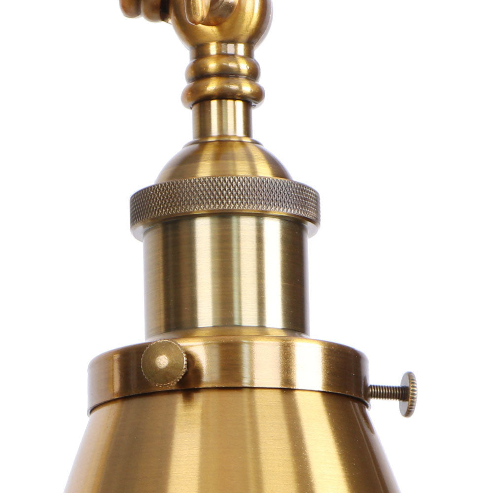 1-Light Metal Industrial Swing Arm Wall Sconces