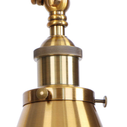 1-Light Metal Industrial Swing Arm Wall Sconces