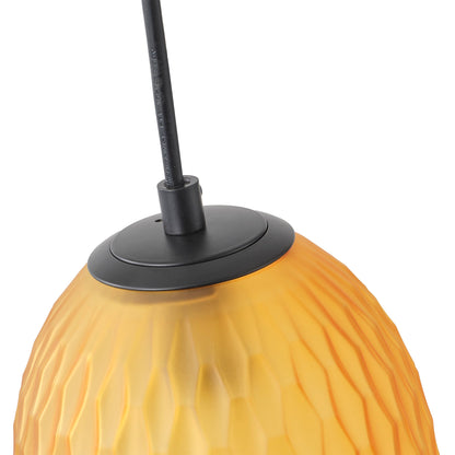 3-Light Luxury Colored Glass Pendant Light