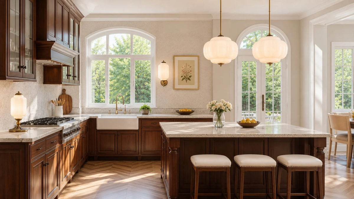 Brass & Glass Kitchen